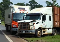 carro e caminhão batem de frente na ES 080 em Colatina