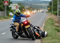 motociclista perde controle