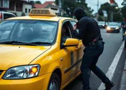 passageiro assalta taxista